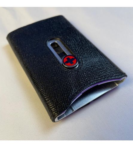 Wagner Swiss Wallet Tuxedo Silver Leather